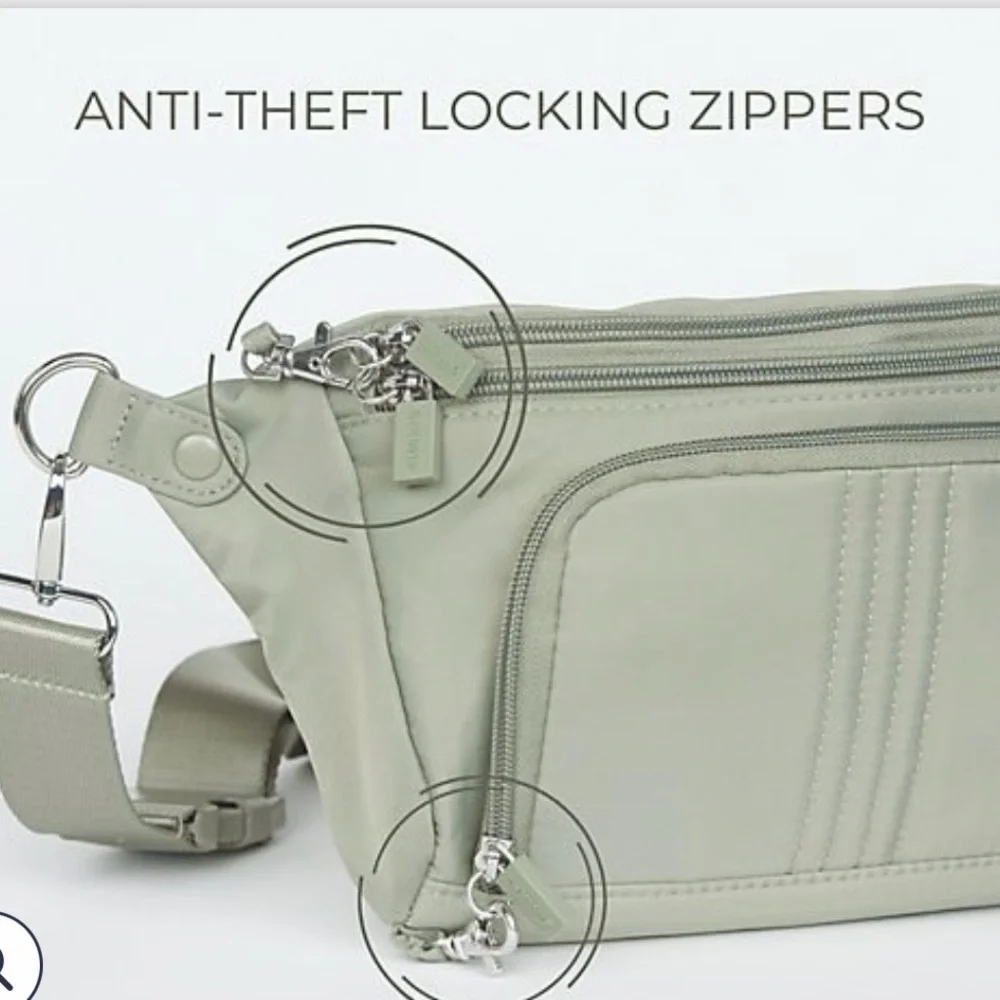 IHKWIP sling bag crossbody patent sand NEW - Picture 5 of 6